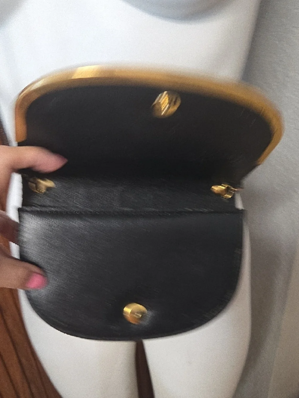 Vitage 1970/1980 Black Sequin Crossbody Bag with Gold Trim - Picture 3 of 5